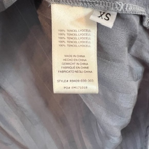 cloth & stone Grey Button Down Striped Shirt with Pocket - Picture 4 of 5